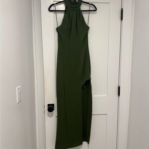 Elliatt Green Halter Maxi Dress
